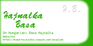 hajnalka basa business card